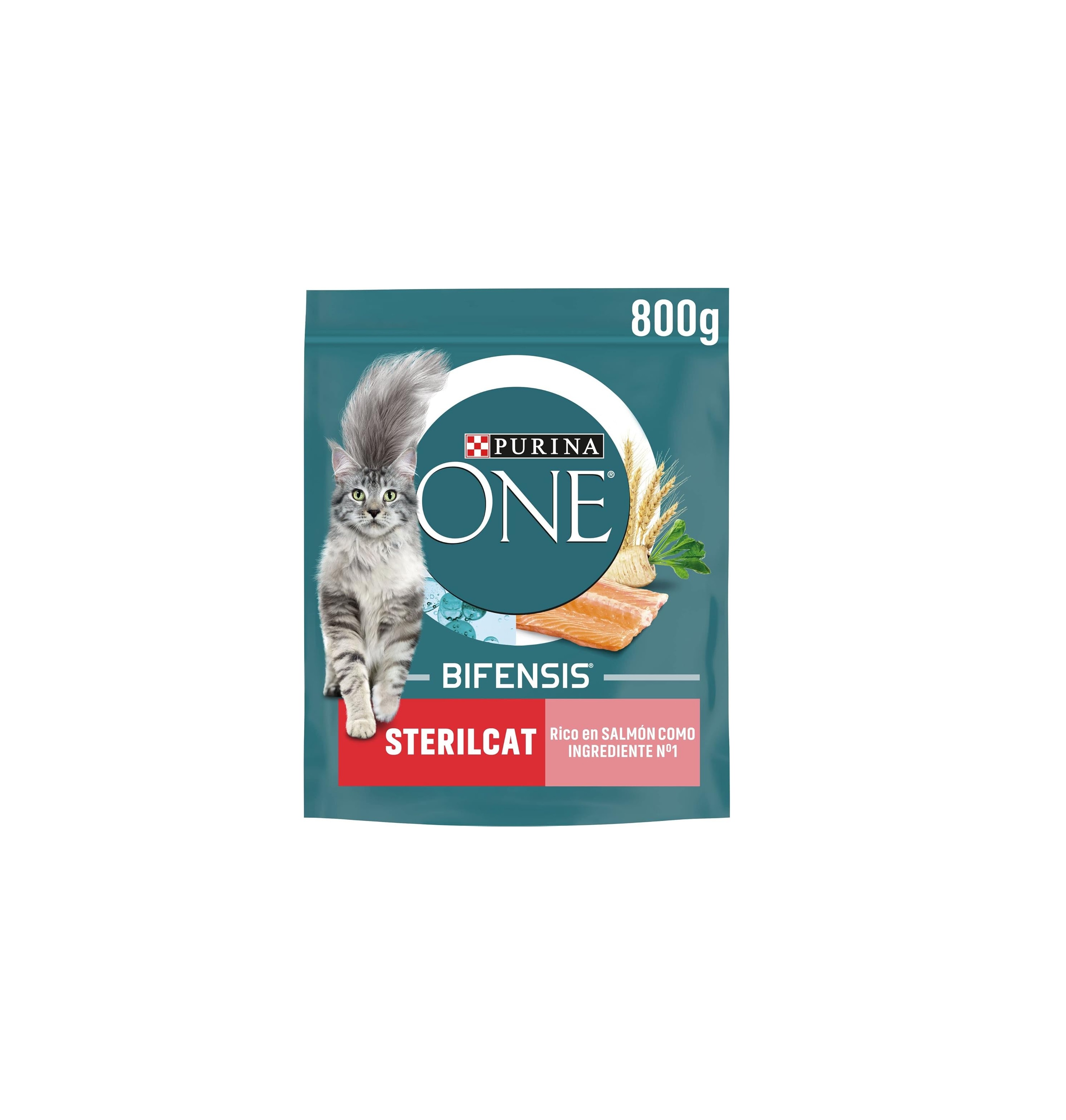 Purina ONE Bifensis Comida Pienso para gato Esterilizado Adulto con Salmón y Cereales