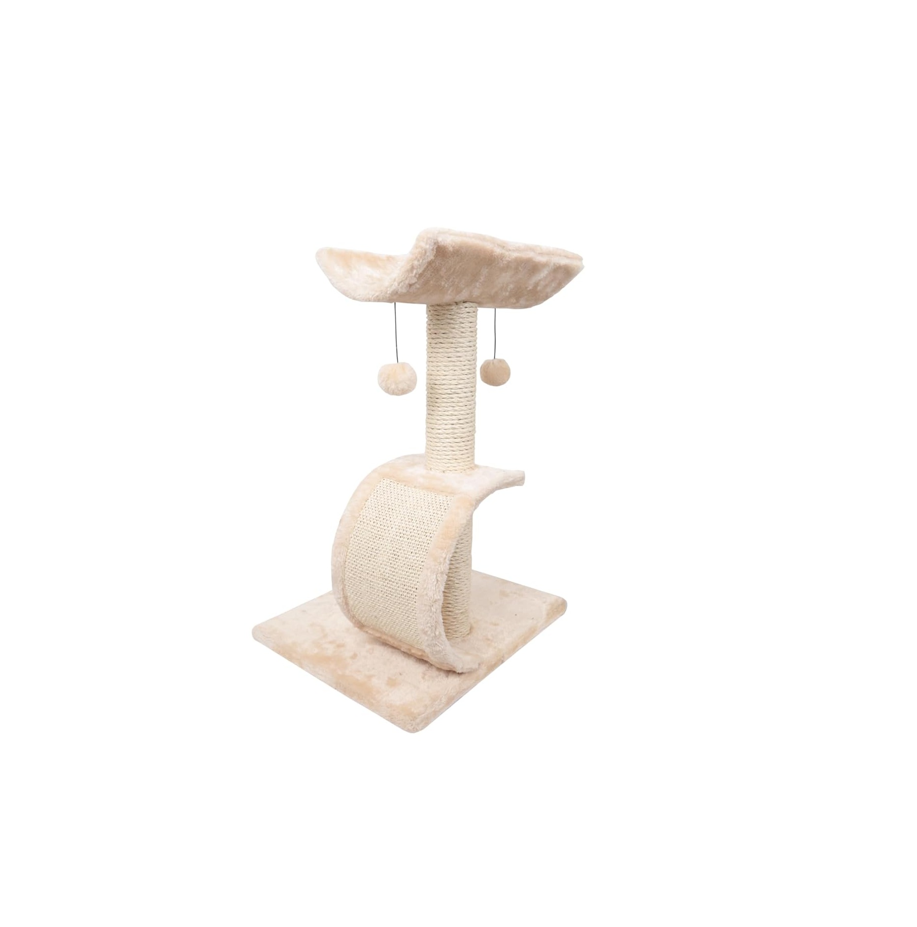 Árbol rascador Nobleza para gatos beige con pelota colgante