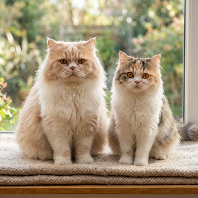 Pareja de gatos persas