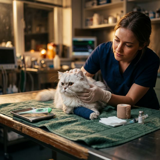 Emergencia veterinaria persa