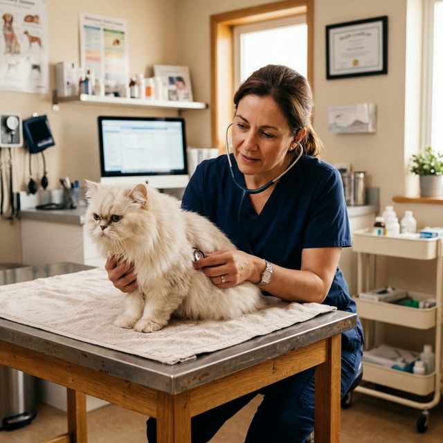 Chequeo veterinario preventivo para gatos persas