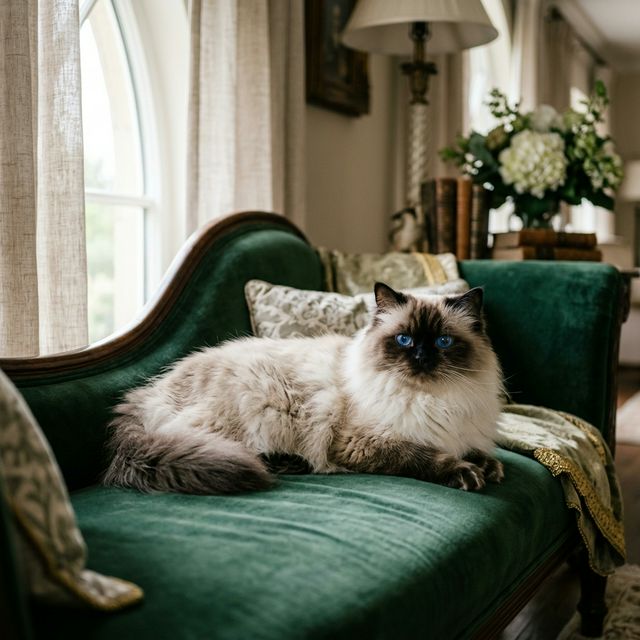 Gato persa himalayo seal point